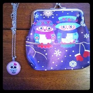 Owl Sugar Skull Face Necklace Combo